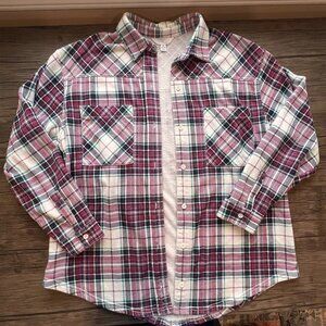 Time and True Plaid Long Sleeve , Size Medium